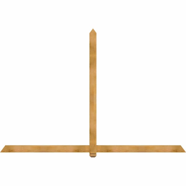 Ekena Millwork Eugene Rough Sawn Timber Gable Bracket, Western Red Cedar, 108"W x 72"H x 2"D x 4"F, 16/12 Pitch GBW108X72X0204EUG00RWR - main